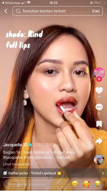 Sesi live commerce kategori Skincare